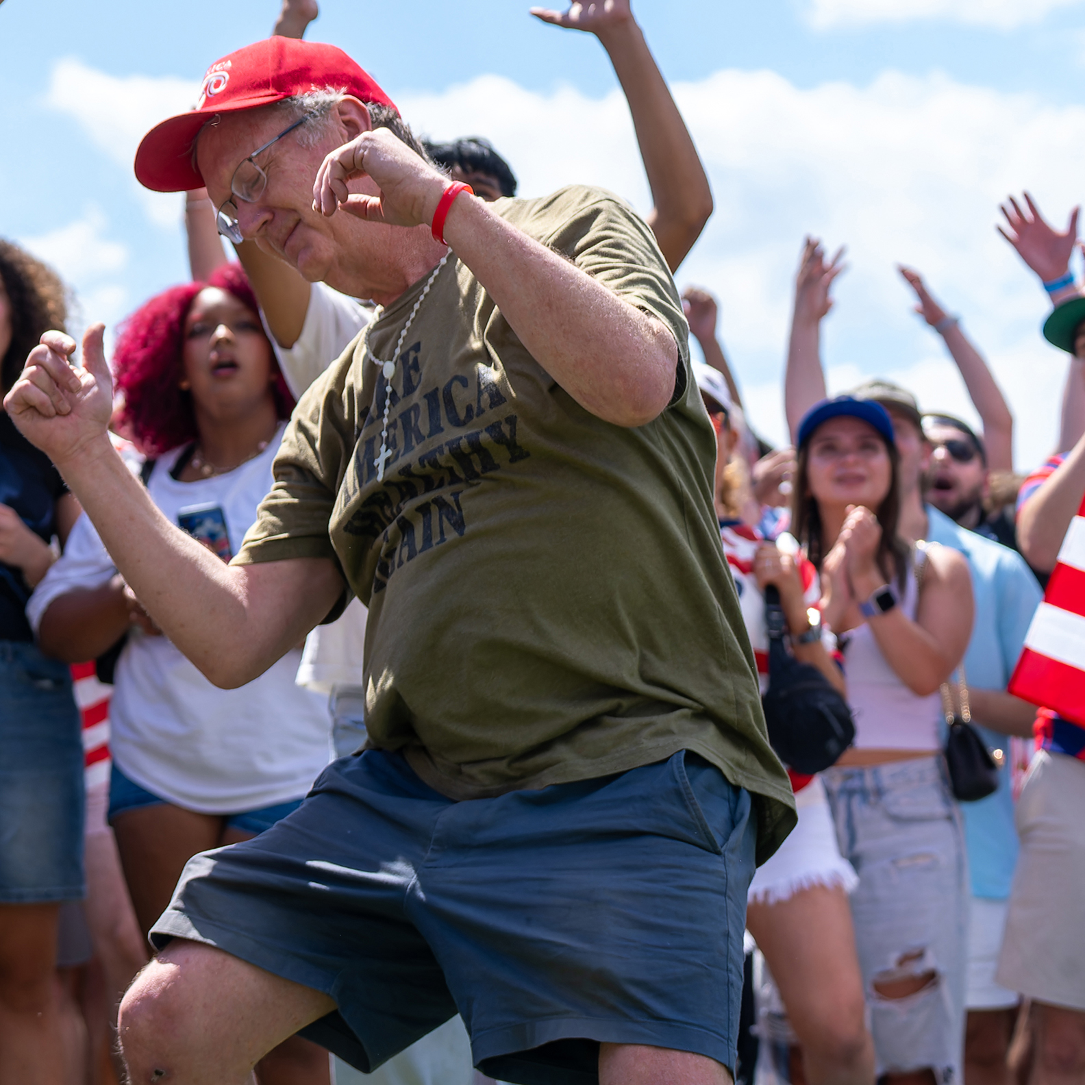 Dancing fan in the FIFA Fan Zone