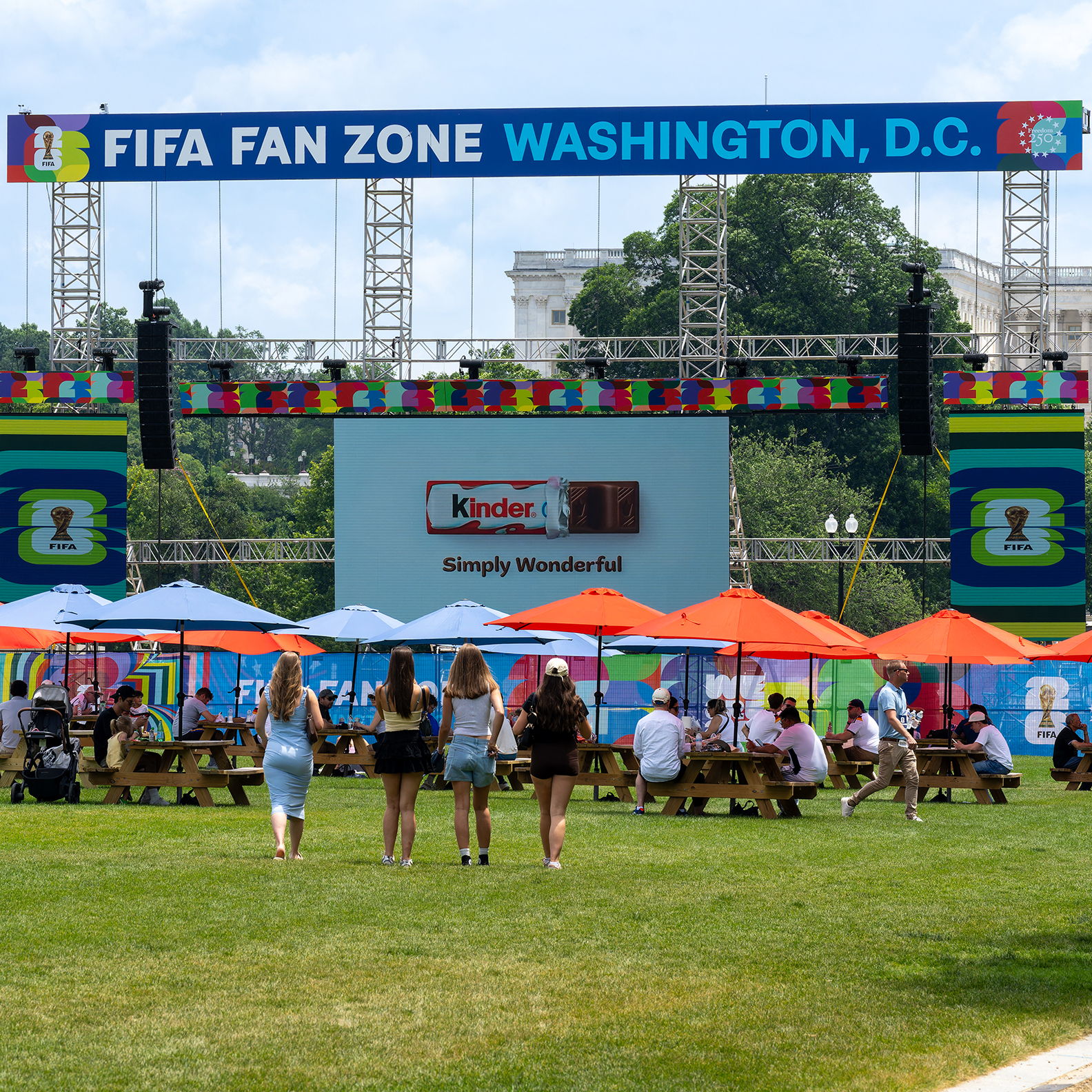 FIFA fans starting to arrive in the fan zone