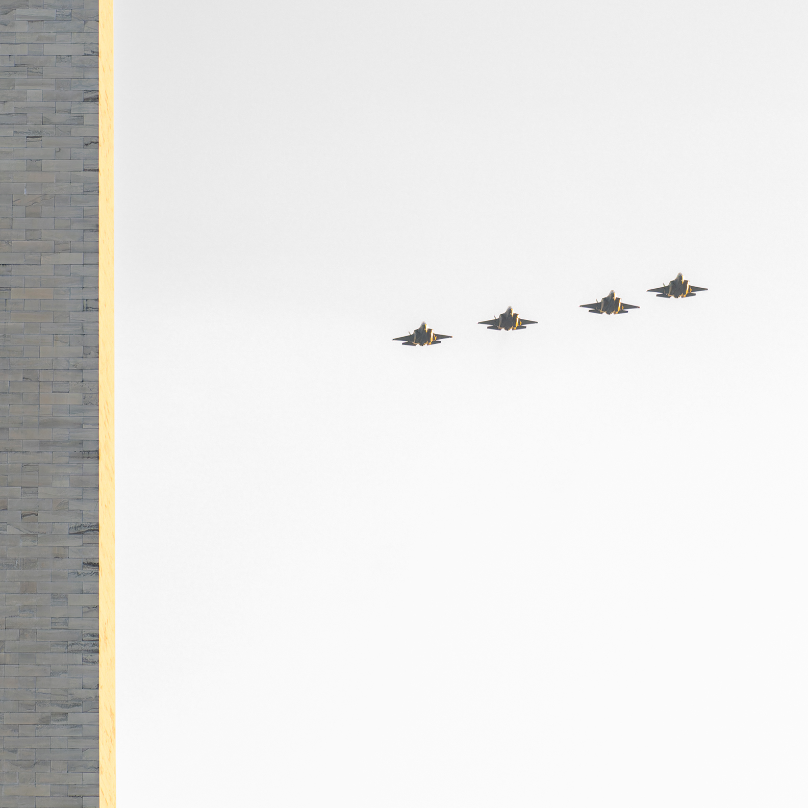 Military flyover at the Great American State Fair Kickoff Celebration