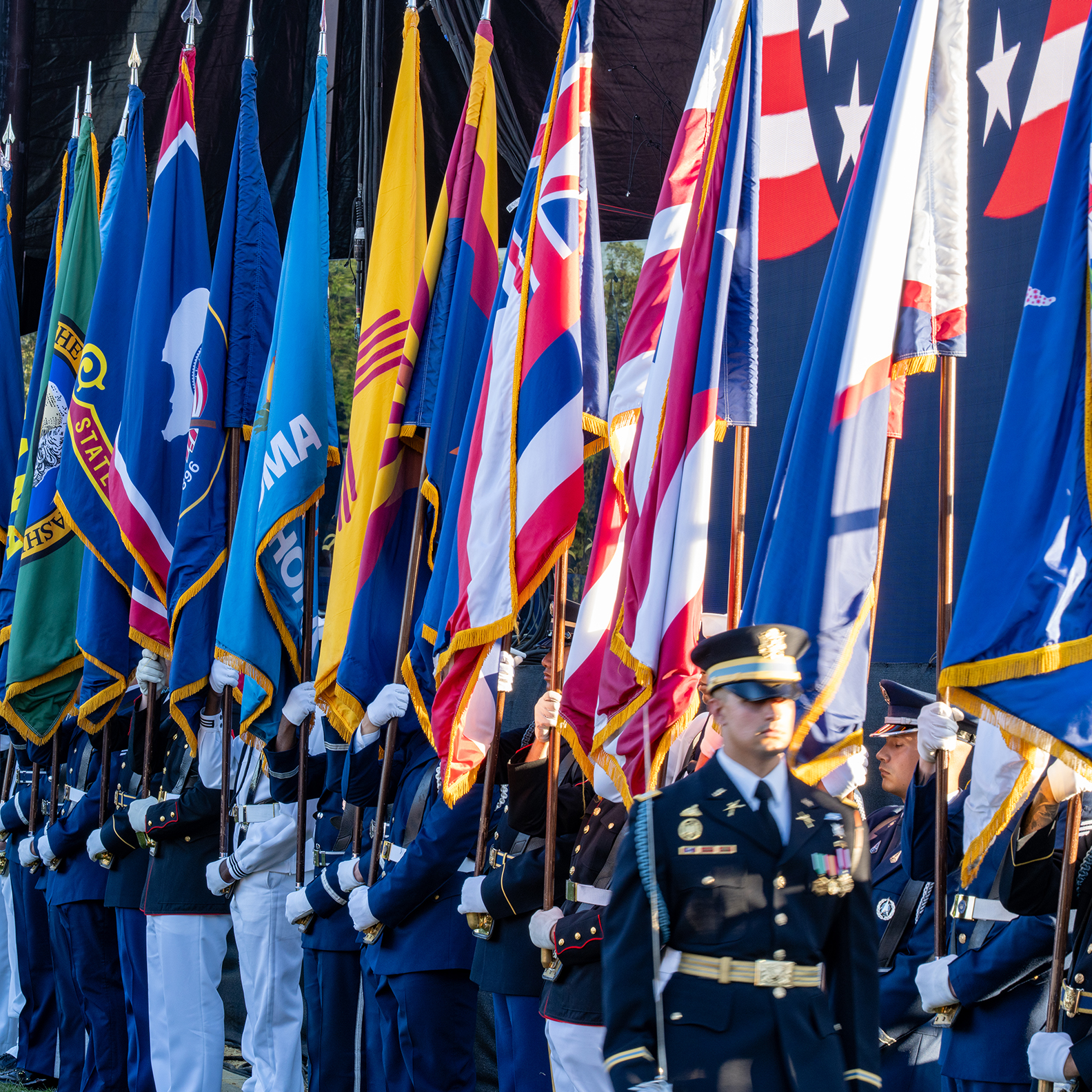 Flag ceremony at Great American State Fair Kickoff