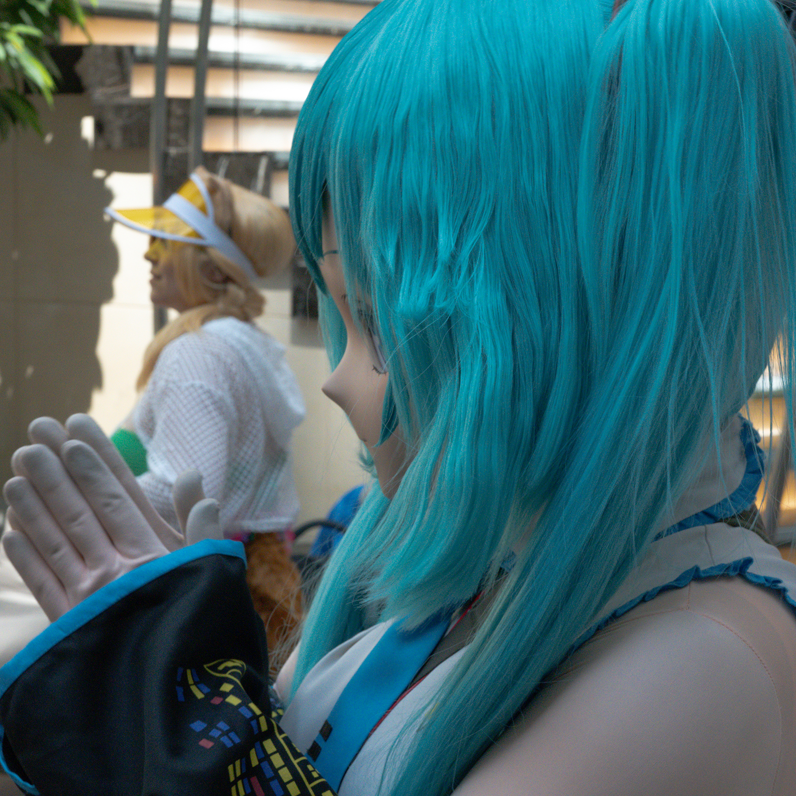 Blue-haired girl