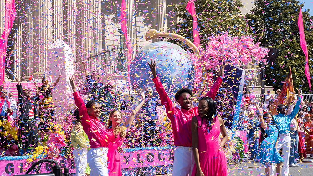 National Cherry Blossom Festival Parade on Constitution Avenue in Washington DC