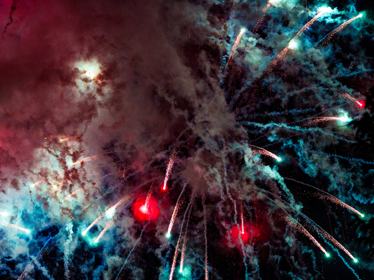 Fourth of July fireworks over Washington DC